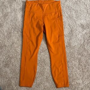 Athleta Vibrant Orange 7/8 Tights